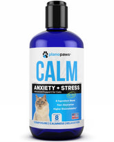 planopaws cat anxiety liquid drops bottle close-up showing fast calming benefits