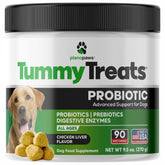 Planopaws probiotics for dogs bottle signals gut health support and daily digestion benefits.