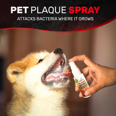Plaque Attack As Seen on TV packaging emphasizes trusted brand for pet dental care.