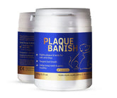 Plaque Banish tube close-up for natural pet dental care
