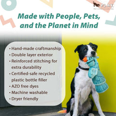 P.L.A.Y. plush Totally Touristy crinkle toy close-up, engaging texture for supervised play.