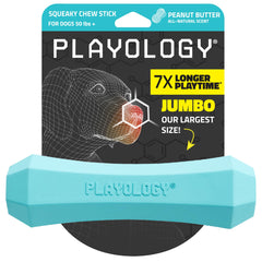 Playology squeaky chew stick for large dogs—durable fun and extended engagement.