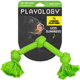 Playology Dri-Tech Rope Tug image shows durable rope toy for aggressive chewers and interactive play
