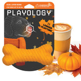 Playology dual-layer bone toy closeup highlighting two-layer design for longer chews