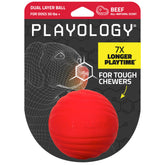 Playology dual-layer chew ball outdoors, built for durability