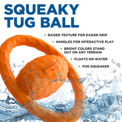 Playology Hound2O orange floating dog toy ideal for water adventures and visibility