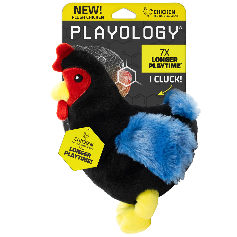 Playology plush hen closeup showing soft plush texture ideal for cuddles