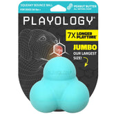Playology squeaky bounce ball dog toy, featuring an unpredictable hop, keeps dogs engaged.