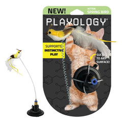 Playology suction cup spring bird closeup feather for interactive play