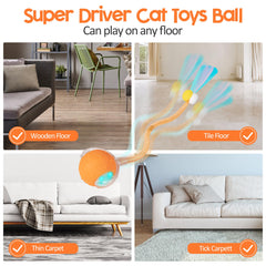 PLITTPETTS cat ball chirping sound attracts cats for engaging exploration.