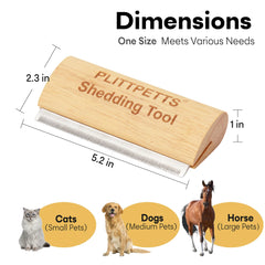 PLITTPETTS deshedding tool featuring ergonomic handle for comfortable grooming sessions.