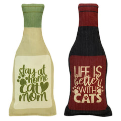 Plum Hill Purrsecco bottle catnip toy for energetic play
