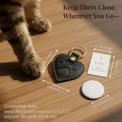 PLUSYYY Pet Memorial Keychain gold-stitching detail for warm elegance.