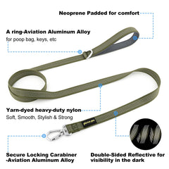 Plutus Pet double-sided reflective nylon enhances visibility during dawn and night strolls.