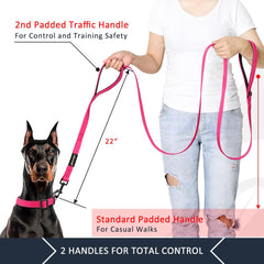 Plutus Pet padded handles close-up showing comfort during long park strolls.