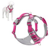 Plutus Pet No Pull Harness neck-buckle enables quick on-and-off during outdoor walks.