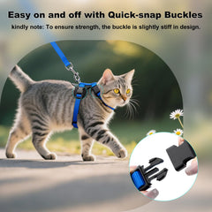 Plutus Pet quick-release buckles make on-off easy for shy cats.