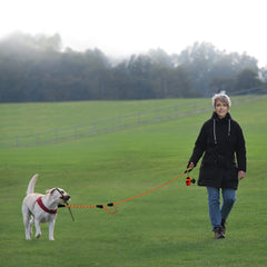 PLUTUS PET rope leash padded handle provides comfortable grip on long walks.