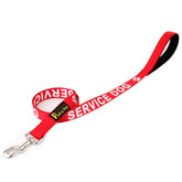 PLUTUS PET service dog leash with red padded handle for comfortable walks.