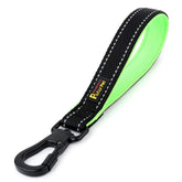 PLUTUS PET short leash with locking carabiner for secure control.