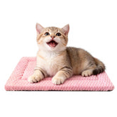 Pobopobo dog bed mat plush-side for warm, cozy crate lounging.