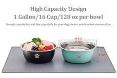 Podinor dishwasher-safe stainless steel bowl offers easy cleanup after meals.