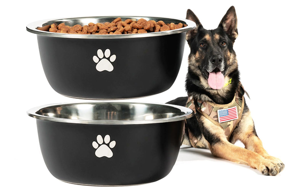 Podinor large dog water bowl assembly demonstrates durable stainless steel built to last daily use.