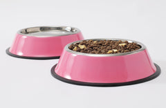 Podinor stainless steel dog bowls stack neatly for compact storage and travel.