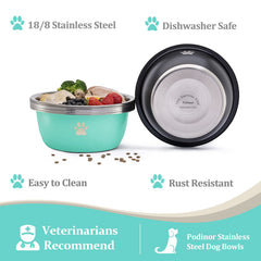 Podinor two-pack bowls stacked demonstrates space-saving, travel-friendly storage.