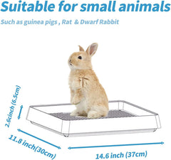 PODOO rabbit litter box side-entrance designed for easy access