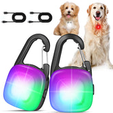 POEEY dog light clip-on in white mode for daytime visibility and night safety.