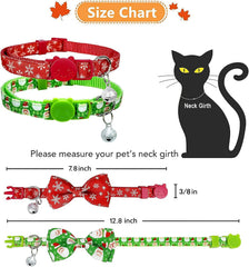 Pohshido cat bow tie collar bell detail closeup emphasizes audible jingling for alert pets
