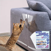 Polamg anti-cat-scratch tape 12pack on sofa protecting upholstery from claws