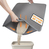 Polarduck Alfombrilla Arena Gatos 30x24 Gris atrapa la arena en su panal hexagonal y protege el suelo