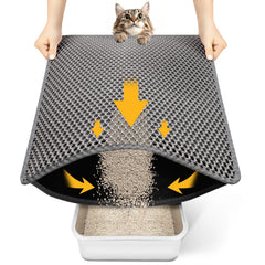 Polarduck Cat Litter Mat compact design traps litter in tight spaces for easier cleanup