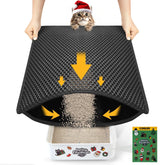 Polarduck Cat Litter Mat compact top view shows slim profile for small spaces and quick setup.