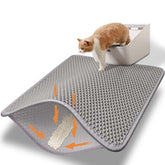 Polarduck cat litter mat front view captures litter to reduce floor tracking.