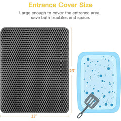 Polarduck honeycomb close-up highlights large holes for quick litter fall-through.