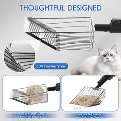 Polarduck fast-sifting scoop with mesh for rapid litter separation.