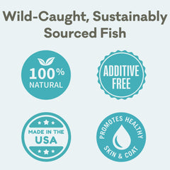 Polkadog Crunchy Alaskan Cod Chips front view—high-protein grain-free snack