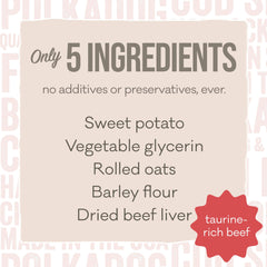 Polkadog Wonder Nuggets limited-ingredient grain-free formula supports sensitive stomachs.