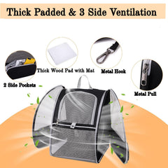 Pollason pet backpack chest buckles reduce shoulder strain