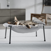 POMESEA Elevated Cat Bed glow-night-view for secure elevated naps