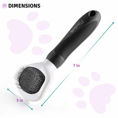 POODLIE Poodle Pet Slicker Brush-coated-tips-safe-grooming: rounded tips minimize irritation