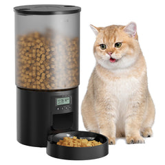 POOEKEN automatic cat feeder front view for reliable scheduled meals.