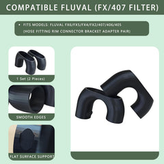 PoolTechX rim connector for Fluval fx5 enables snap-fit installation without tools.