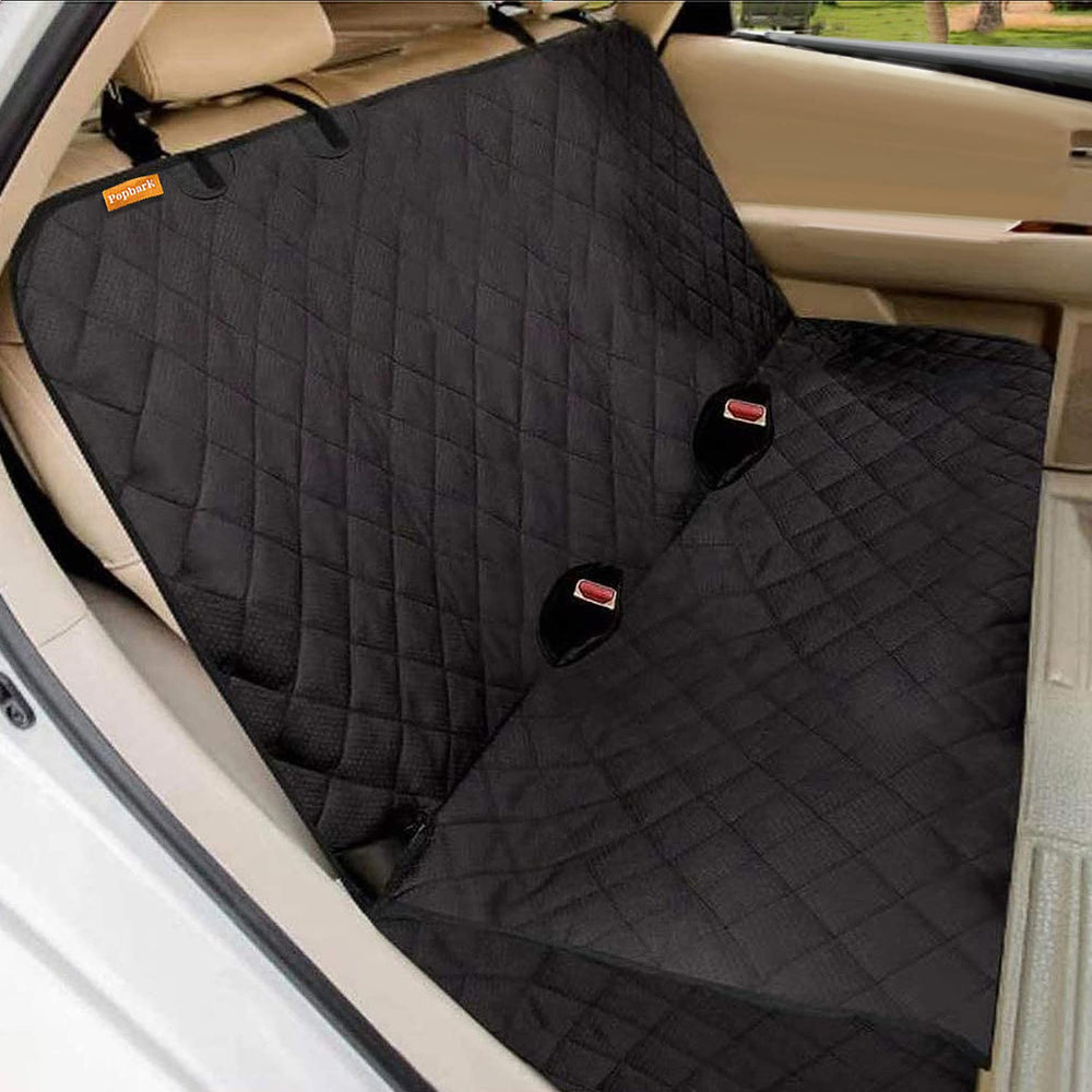 Popbark dog-seat-cover universal fit back seat with quick setup.