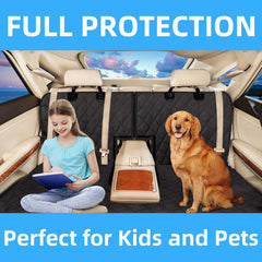 Popbark side flaps protect backseat from scratches and fur