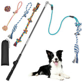Popoko Flirt Pole teaser wand lets dogs enjoy interactive training during play.