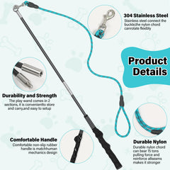 Popoko Flirt Pole outdoor training setup enables quick backyard workouts.